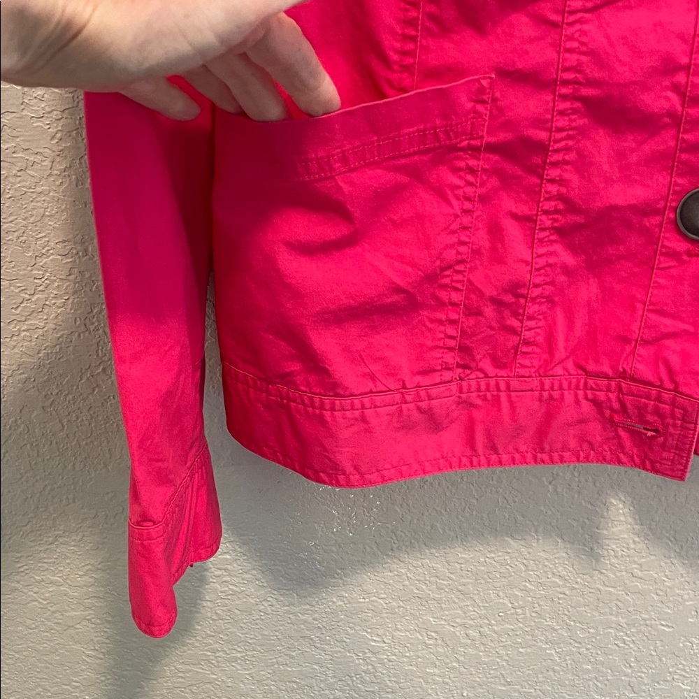 Chico's Pink Small Button Front Lightweight 100% … - image 3